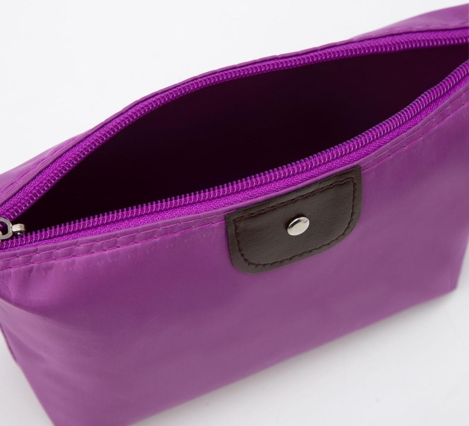 Косметичка на молнии, цвет сиреневый