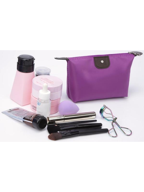 Косметичка на молнии, цвет сиреневый