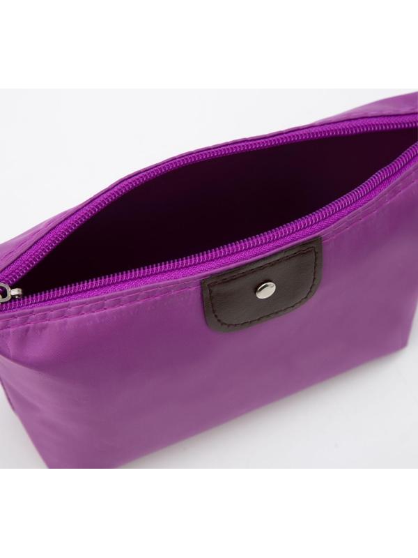 Косметичка на молнии, цвет сиреневый