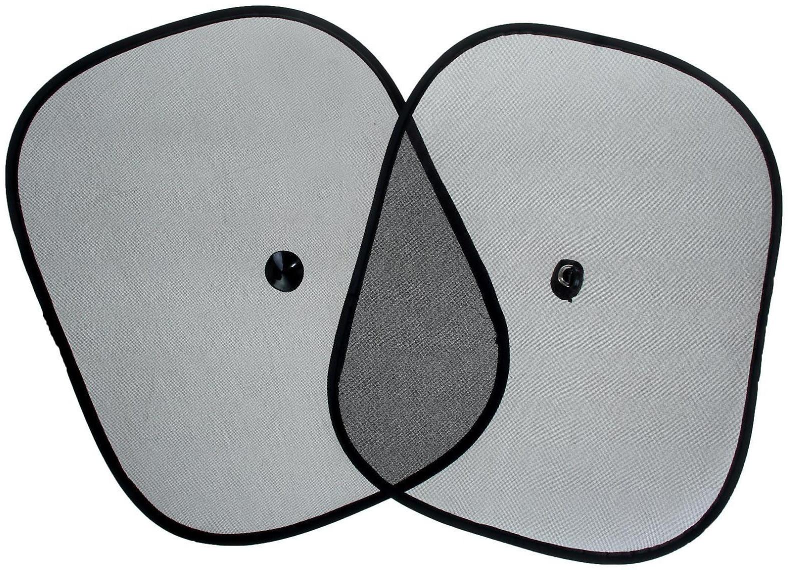 Шторки солнцезащитные TORSO для авто, на присосках, 44 х 37 см, набор 2 шт