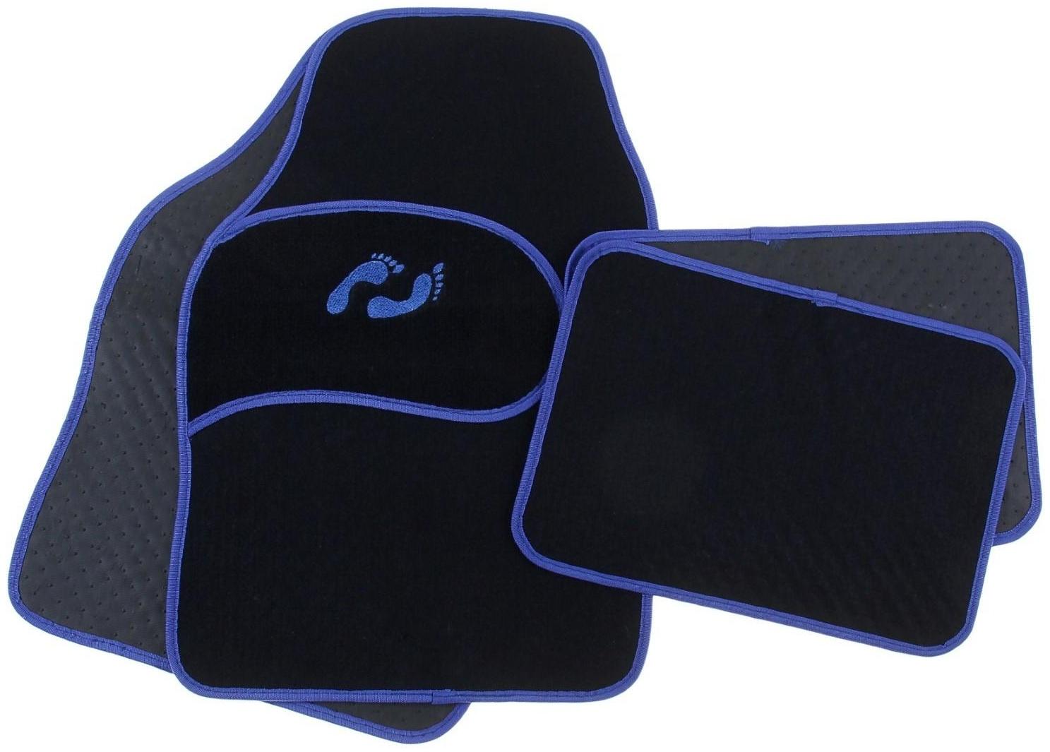 Коврики автомобильные TORSO, ворс, 62×42 см, 43×30 см, синий, набор 4 шт