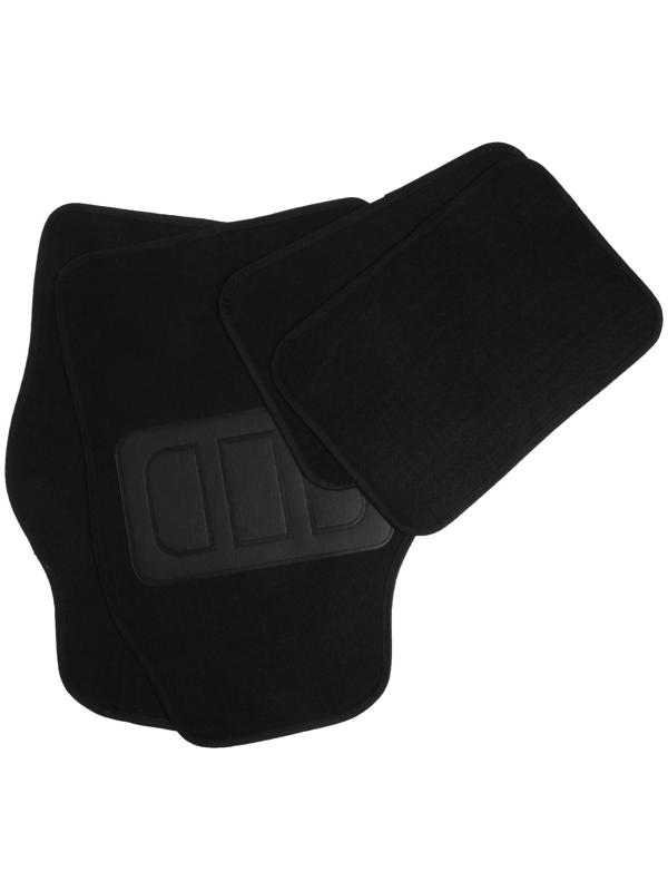 Коврики автомобильные TORSO, ворс, 64.5×44.5 см, 43×30 см, черный, набор 4 шт