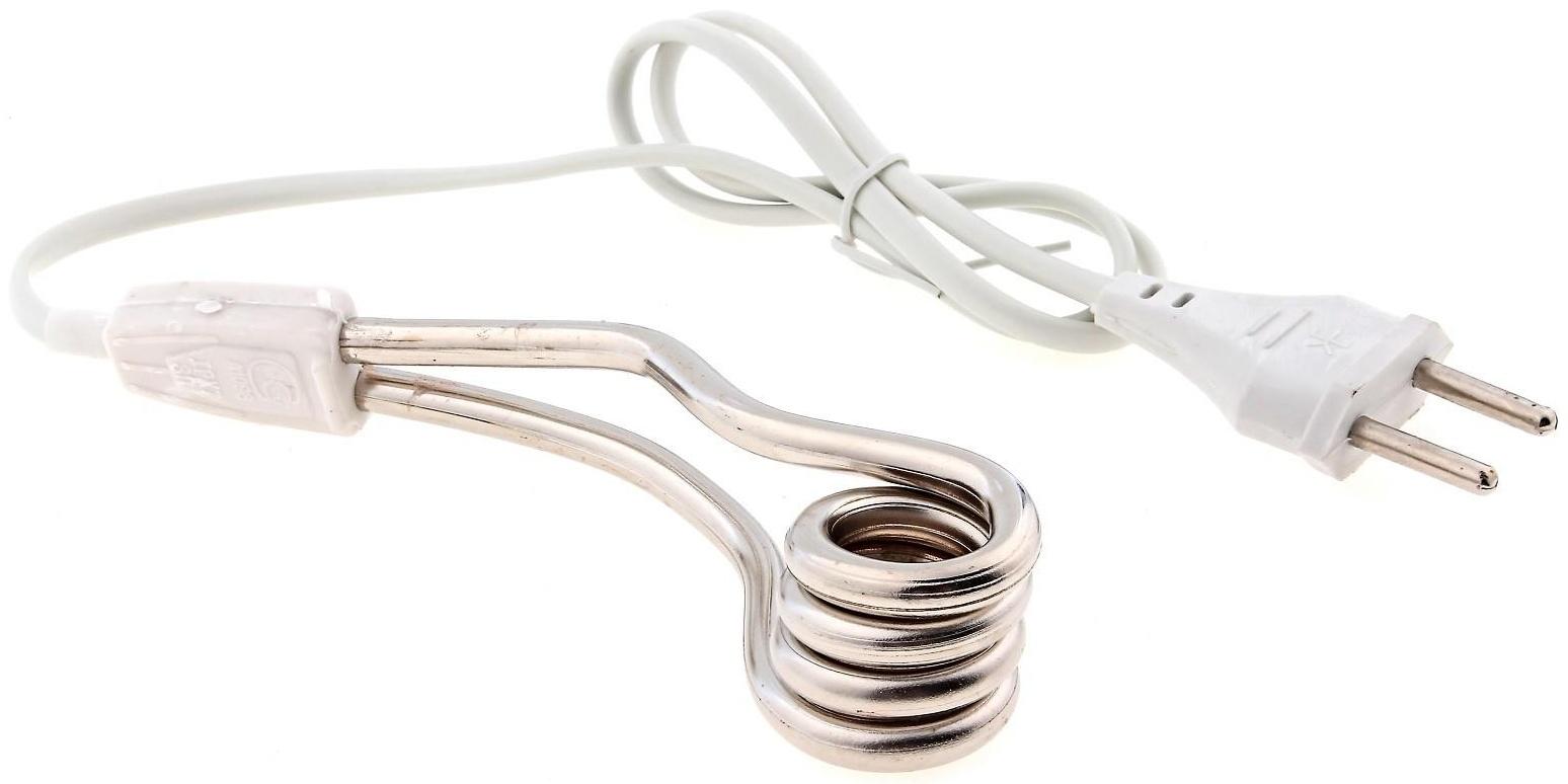 Электрокипятильник Luazon LEK 01, 500 Вт, спираль кольцо, 11х3 см, 220 В, белый