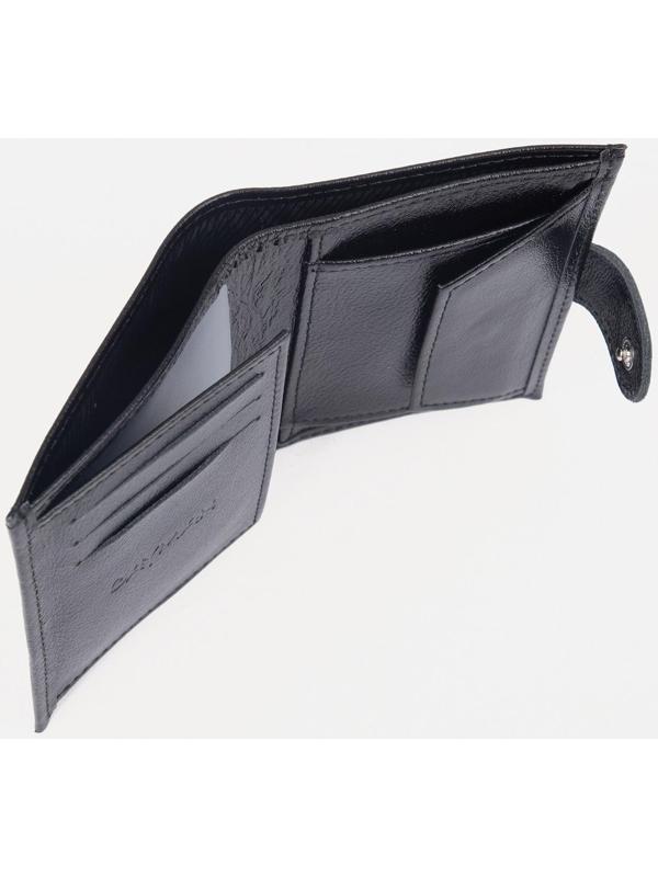 Портмоне на кнопке, цвет чёрный
