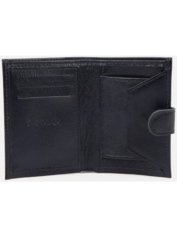 Портмоне на кнопке, цвет чёрный