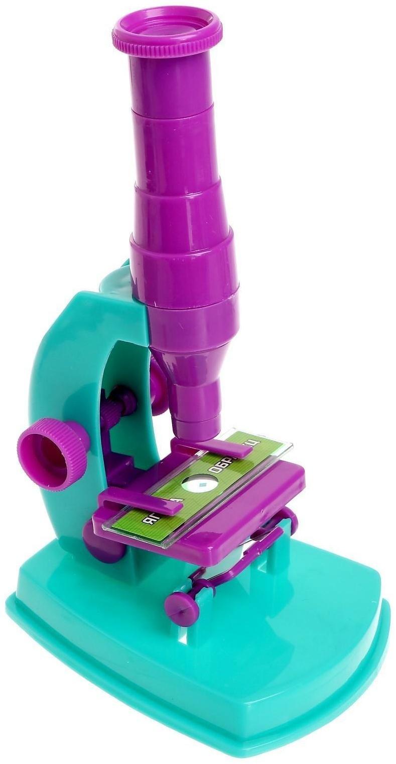 Набор биолога 6 предметов: микроскоп, 2 калейдоскопа, 2 пустых слайда, образец клеток