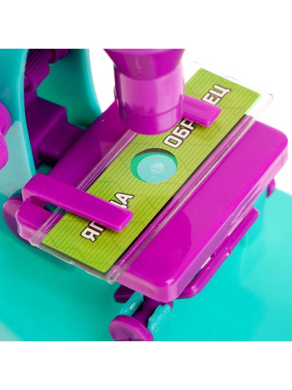 Набор биолога 6 предметов: микроскоп, 2 калейдоскопа, 2 пустых слайда, образец клеток