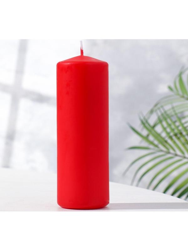Свеча классическая 5*15 см, красная, лакированная