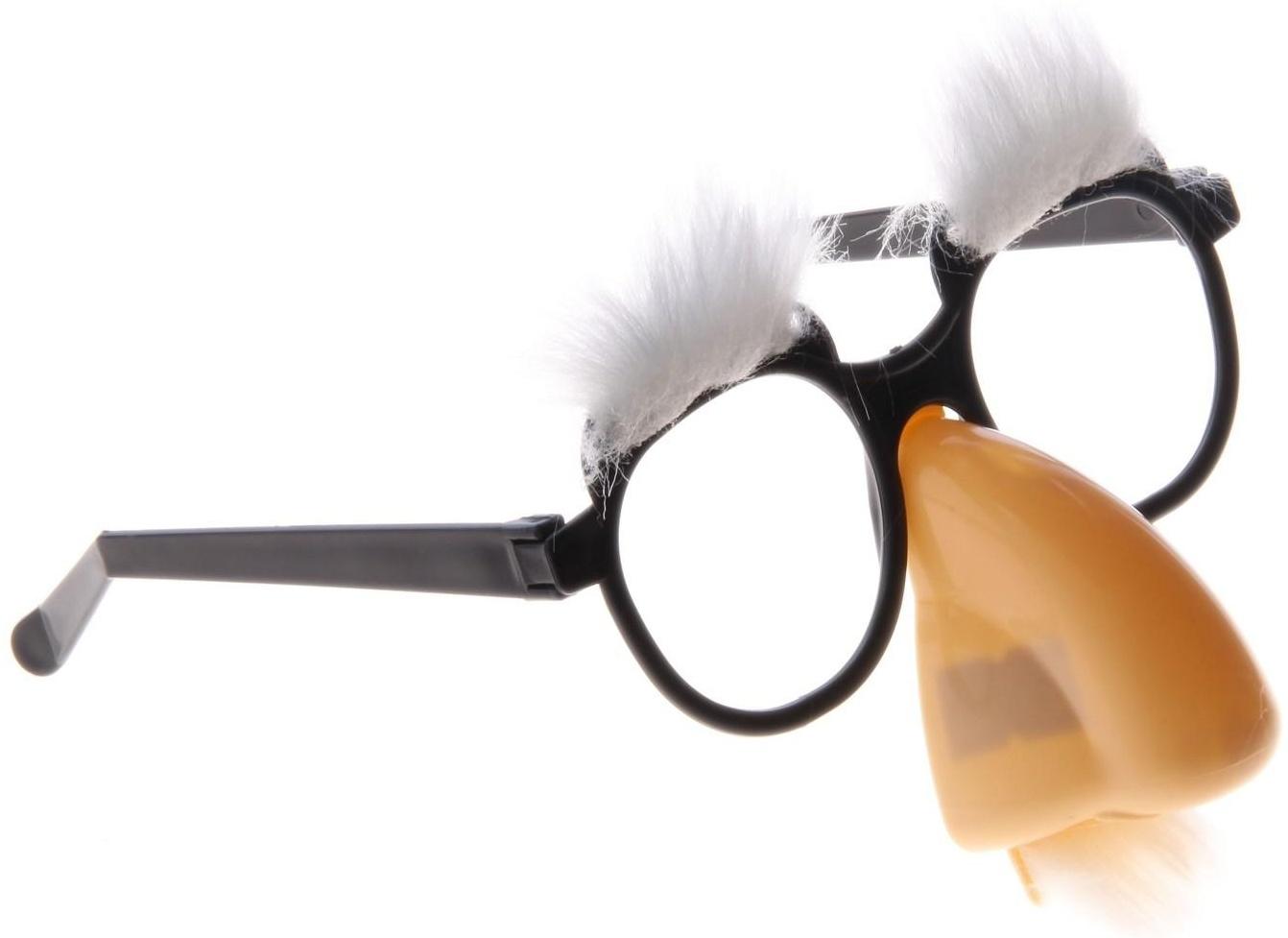 Карнавальные очки-маска, брови, большой нос, 17х4х19 см