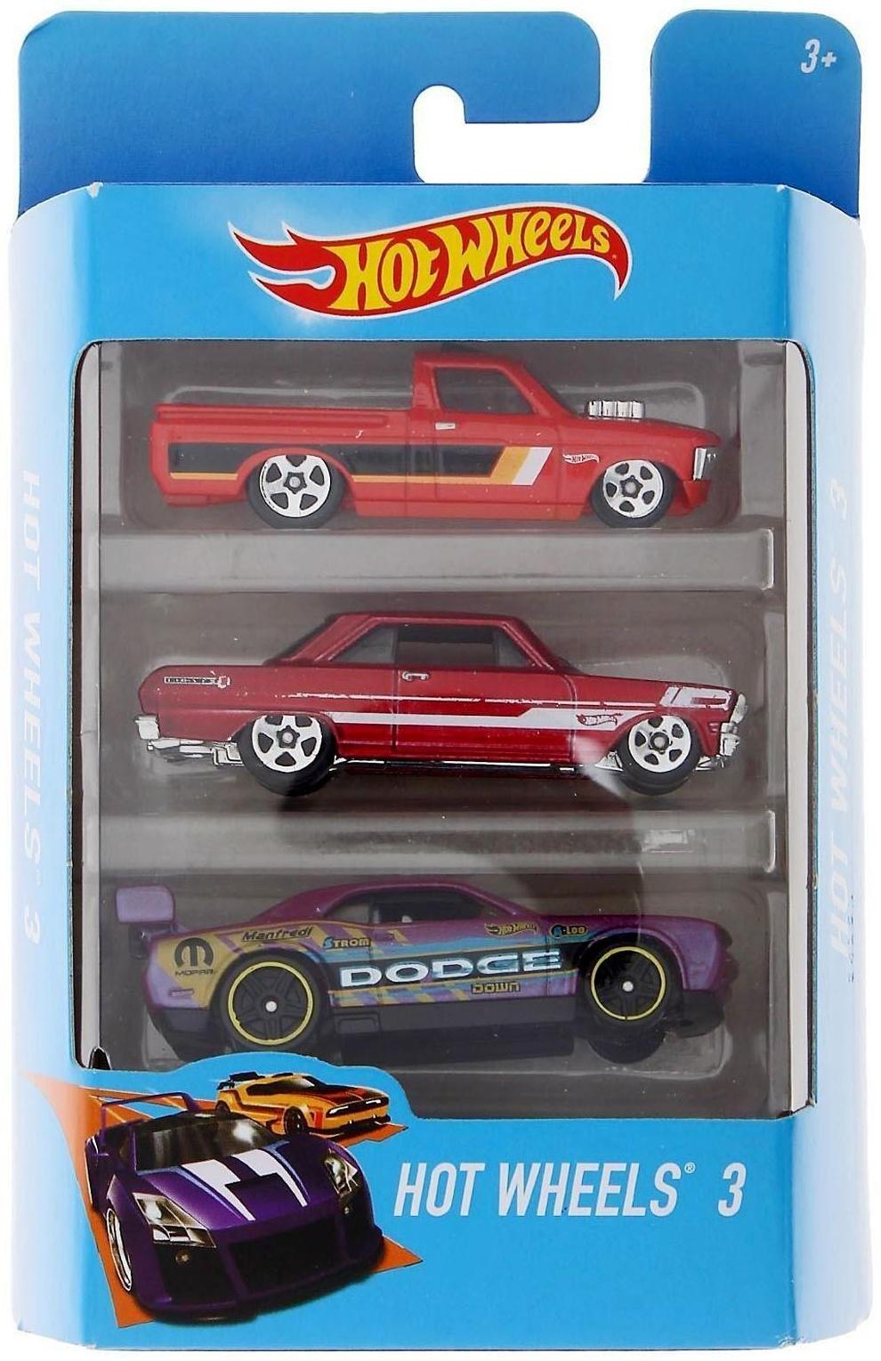 Набор машинок Hot Wheels, в наборе - 3 шт, МИКС