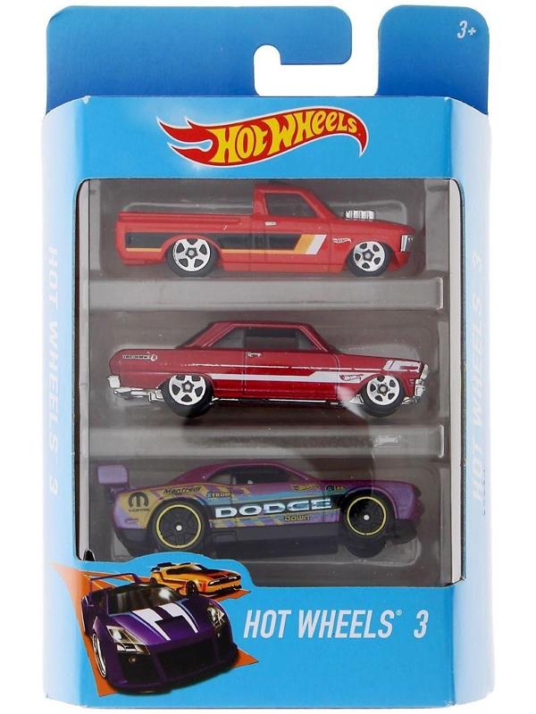 Набор машинок Hot Wheels, в наборе - 3 шт, МИКС