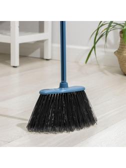 Метла с черенком жёсткая «Комфорт-люкс», цвет МИКС