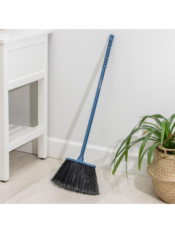 Метла с черенком жёсткая «Комфорт-люкс», цвет МИКС