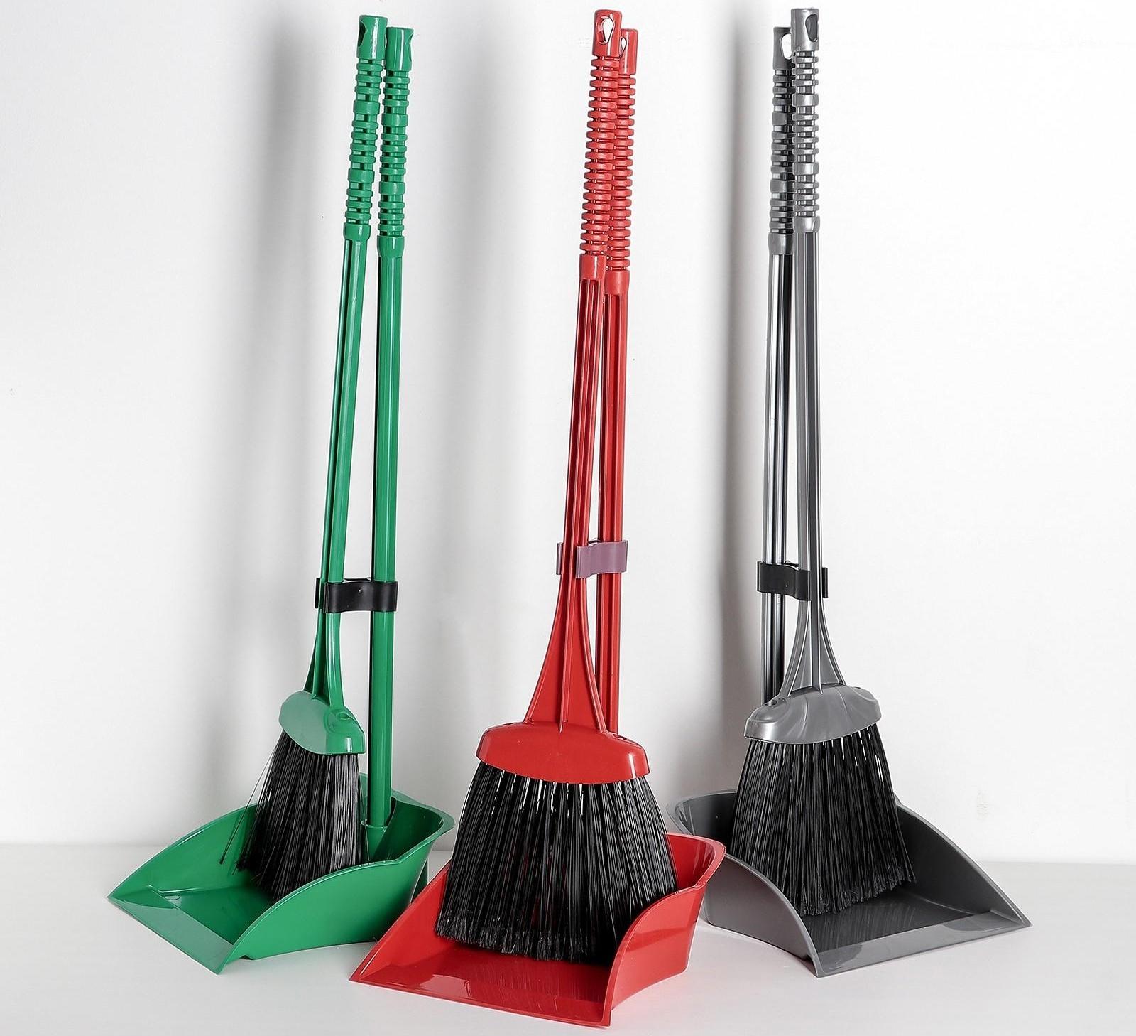 Веник с совком «Комфорт», цвет МИКС