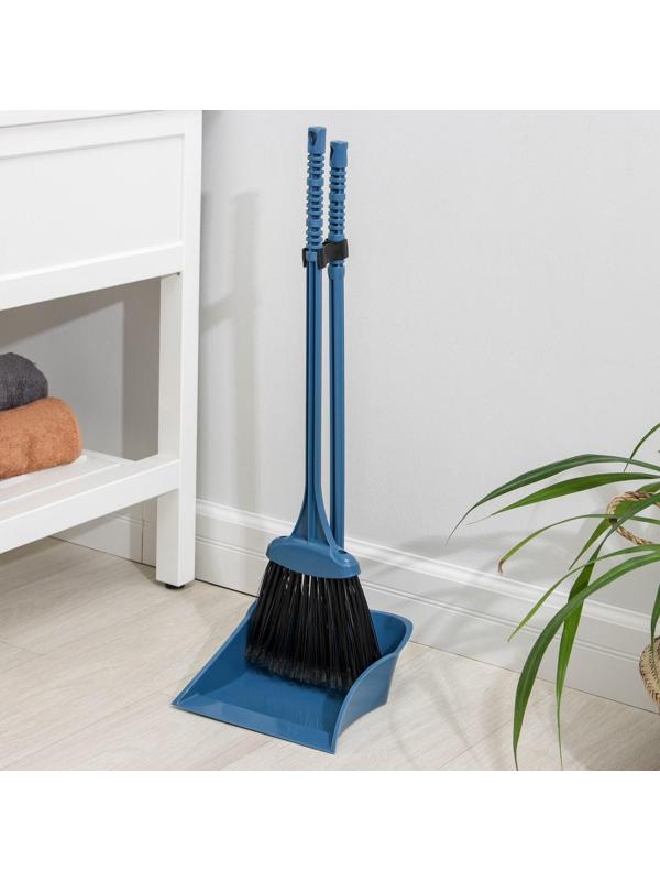 Веник с совком «Комфорт», цвет МИКС