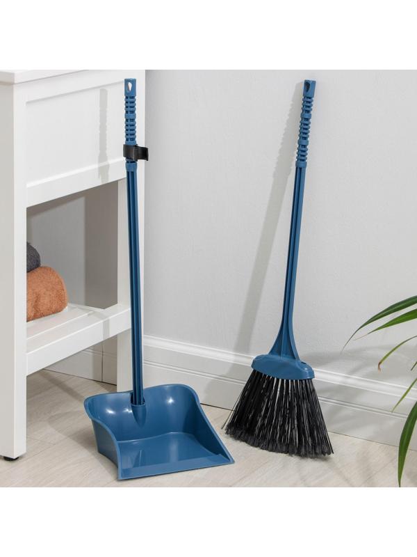 Веник с совком «Комфорт», цвет МИКС