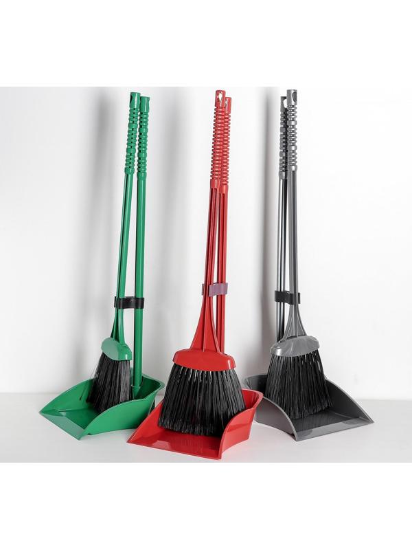 Веник с совком «Комфорт», цвет МИКС