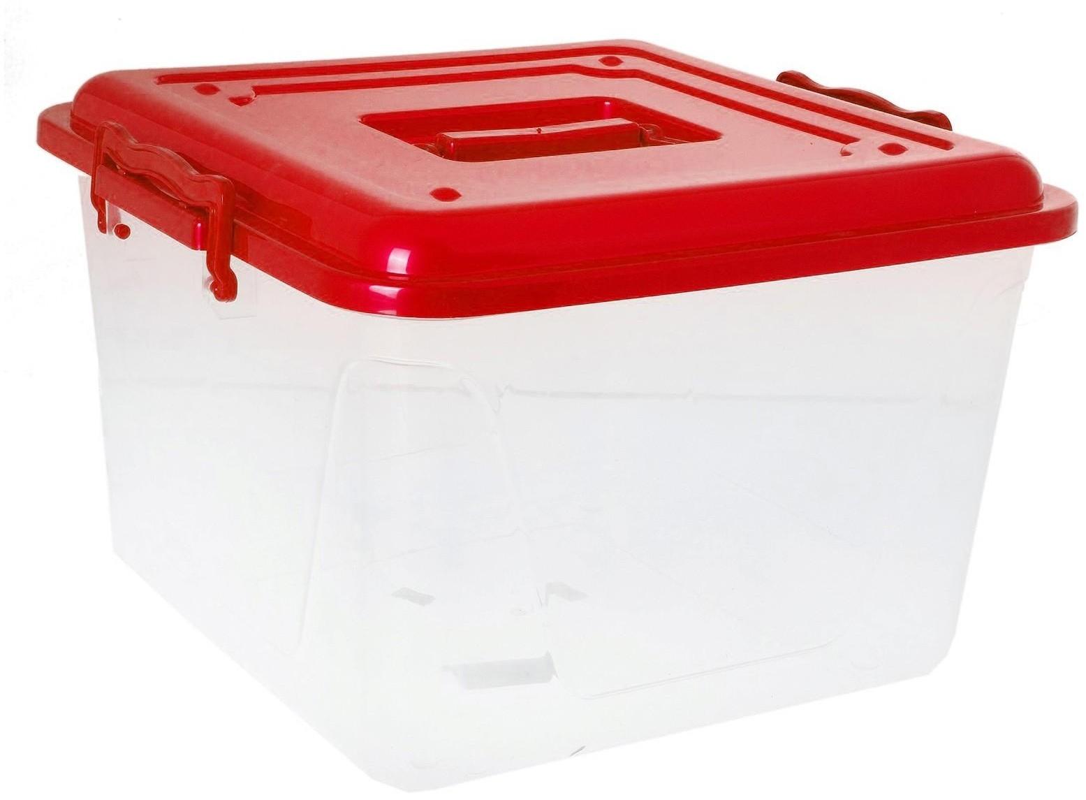 Контейнер для хранения с крышкой «Комфорт», 15 л, 32×34×22,5 см, цвет МИКС