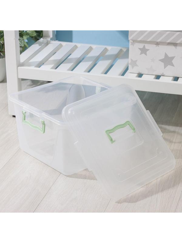 Контейнер для хранения с крышкой «Комфорт», 15 л, 32×34×22,5 см, цвет МИКС