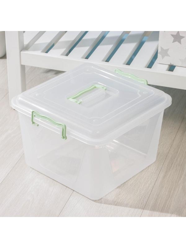 Контейнер для хранения с крышкой «Комфорт», 15 л, 32×34×22,5 см, цвет МИКС