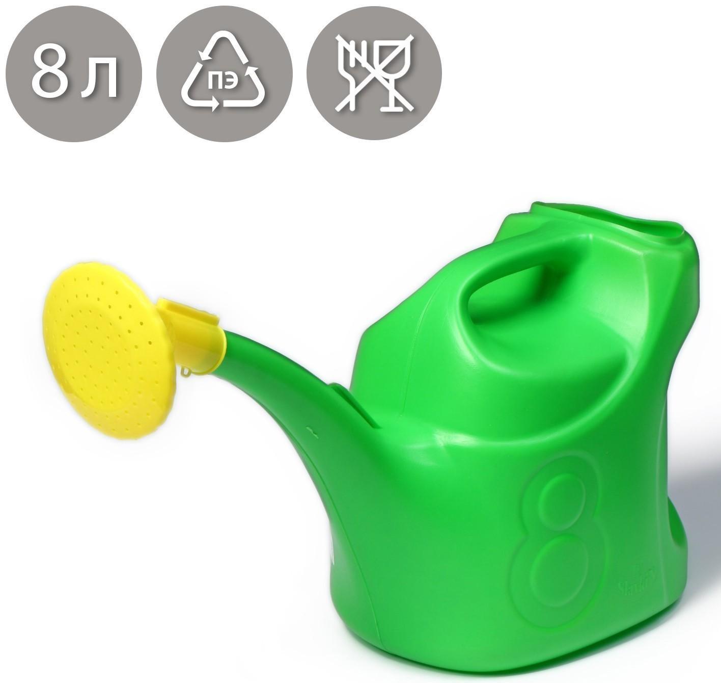 Лейка, 8 л, с рассеивателем, цвет МИКС