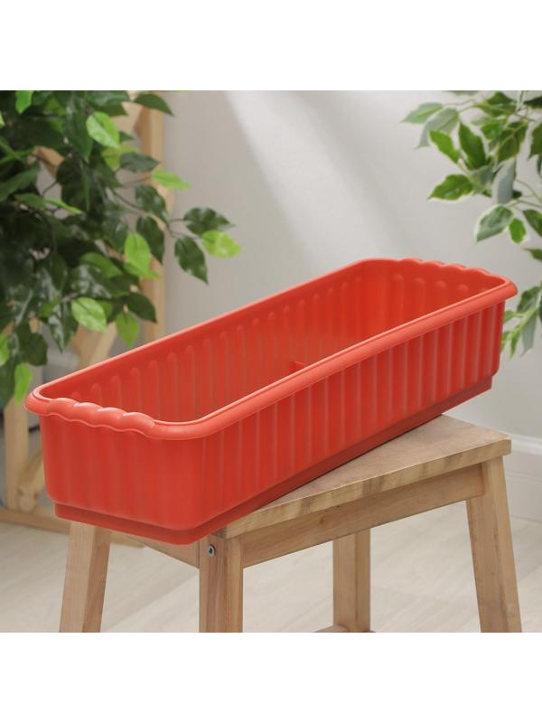 Ящик для цветов с дренажной решёткой, цвет МИКС