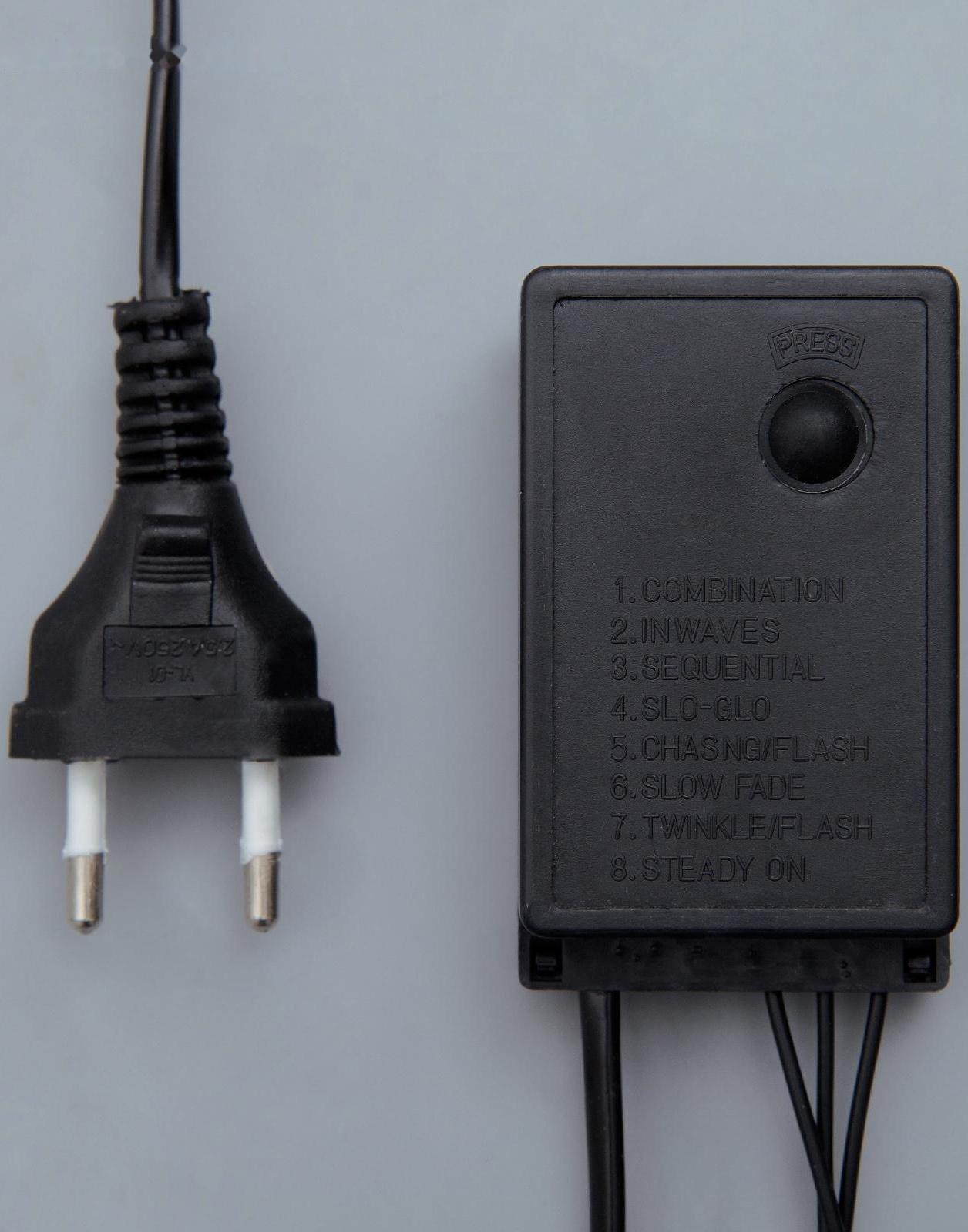 Гирлянда «Нить» 10 м, IP44, тёмная нить, 100 LED, свечение белое, 8 режимов, 220 В