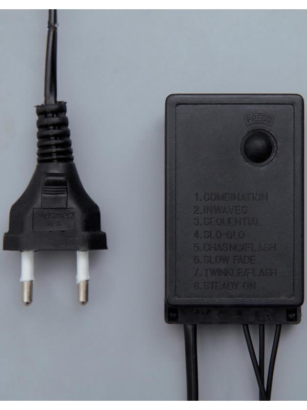 Гирлянда «Нить» 20 м, IP44, тёмная нить, 200 LED, свечение мульти, 8 режимов, 220 В