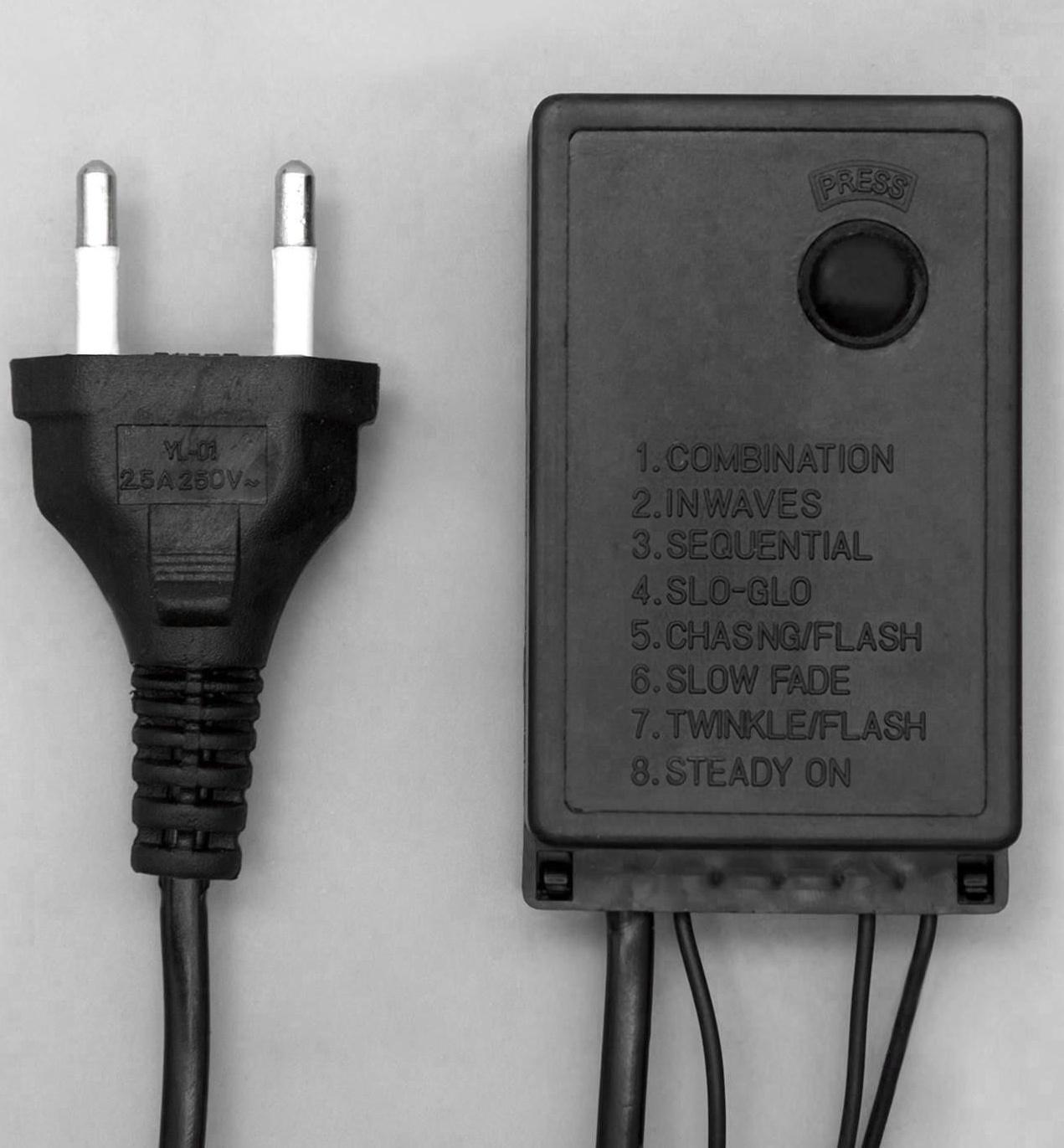Гирлянда «Бахрома» 4 × 0.6 м, IP44, тёмная нить, 180 LED, свечение синее, 8 режимов, 220 В