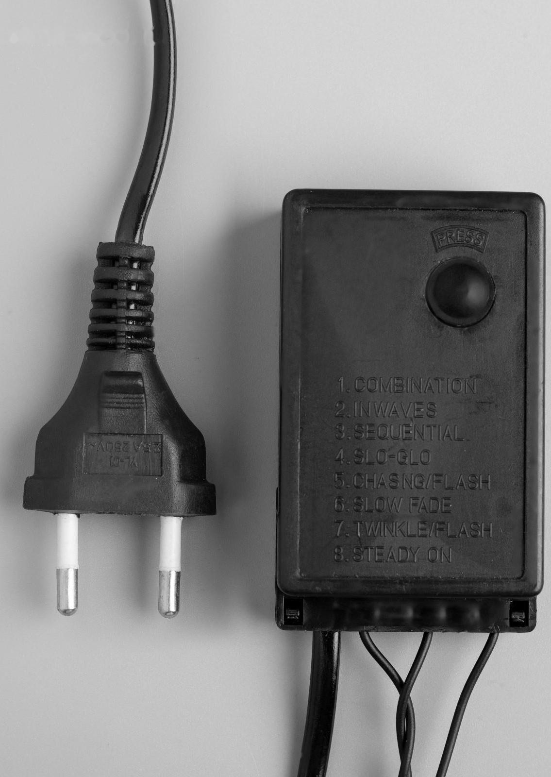 Гирлянда «Нить» 20 м с насадками «Шарики 1.5 см», IP44, тёмная нить, 200 LED, свечение синее, 8 режимов, 220 В