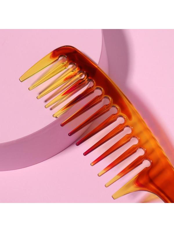 Расчёска, 22 × 5 см, цвет «янтарный»