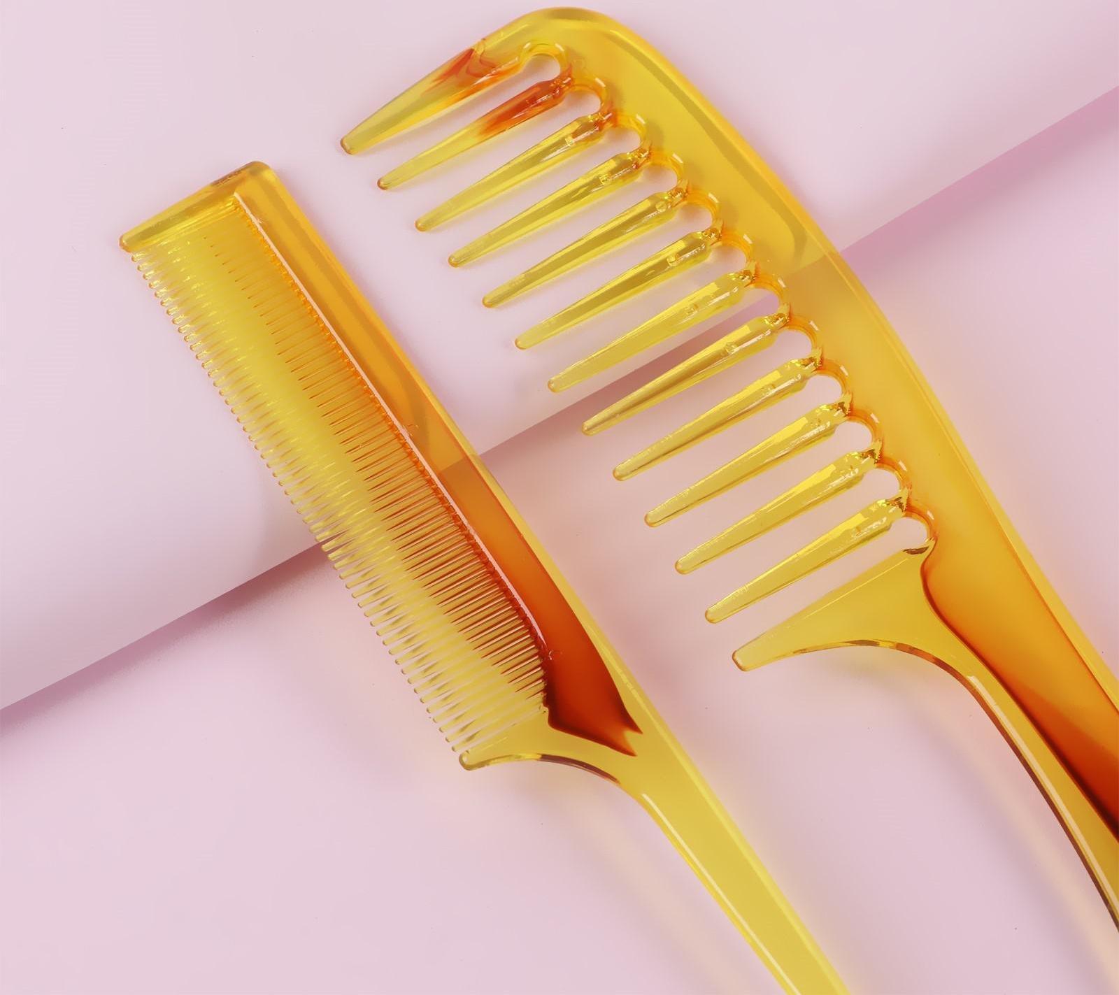 Набор расчёсок, 2 предмета, цвет «янтарный»