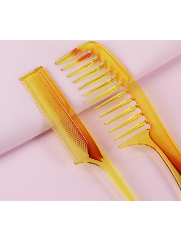 Набор расчёсок, 2 предмета, цвет «янтарный»