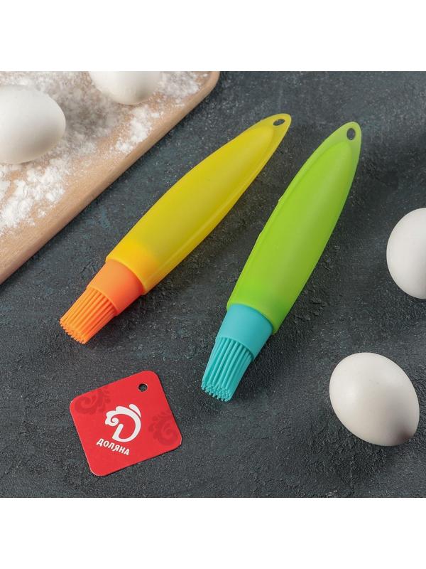 Кисть с резервуаром для масла Доляна «Лади», 19 см, цвет МИКС