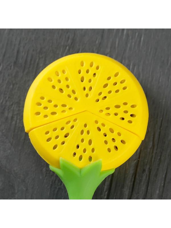 Ситечко для чая Доляна «Лимон», 10 см, цвет МИКС