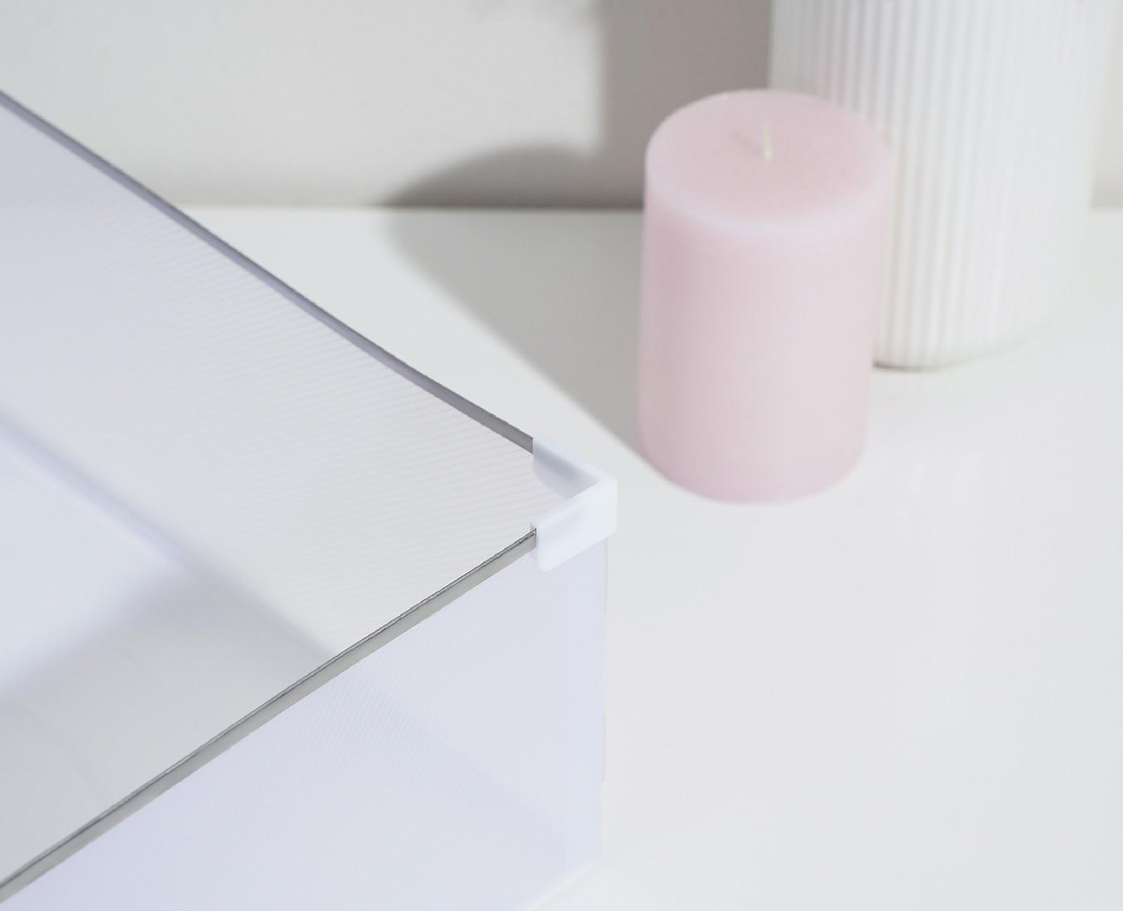 Короб для хранения выдвижной «Моно», 34×22×13 см, цвет белый