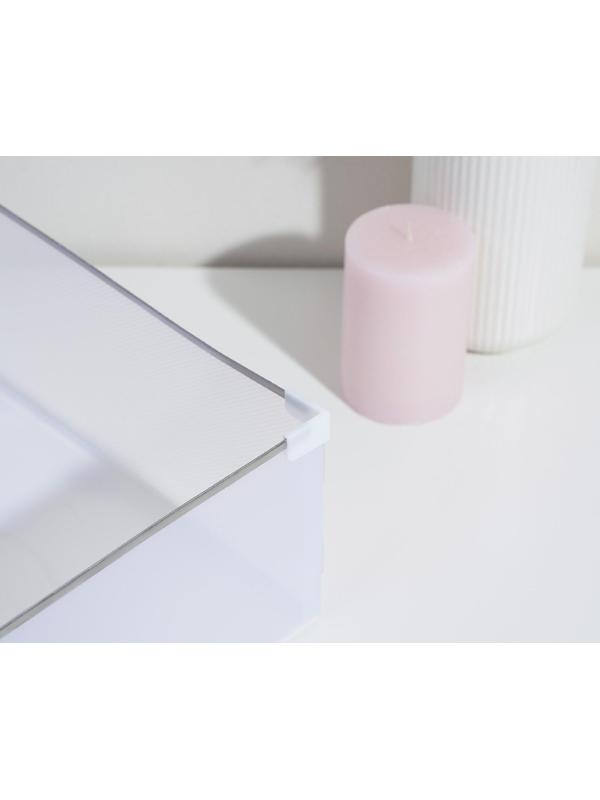 Короб для хранения выдвижной «Моно», 34×22×13 см, цвет белый