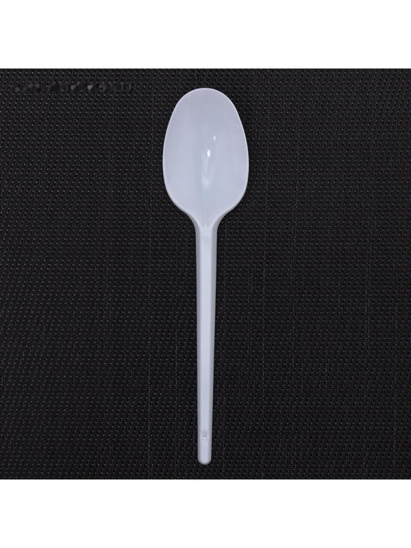 Набор ложек одноразовых, 16,5 см, 12 шт, цвет белый