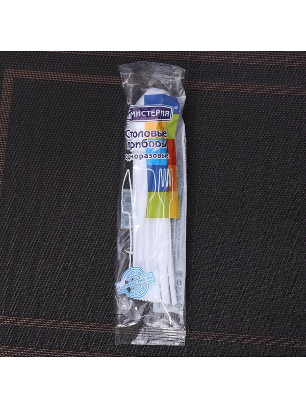 Набор ложек одноразовых, 16,5 см, 12 шт, цвет белый