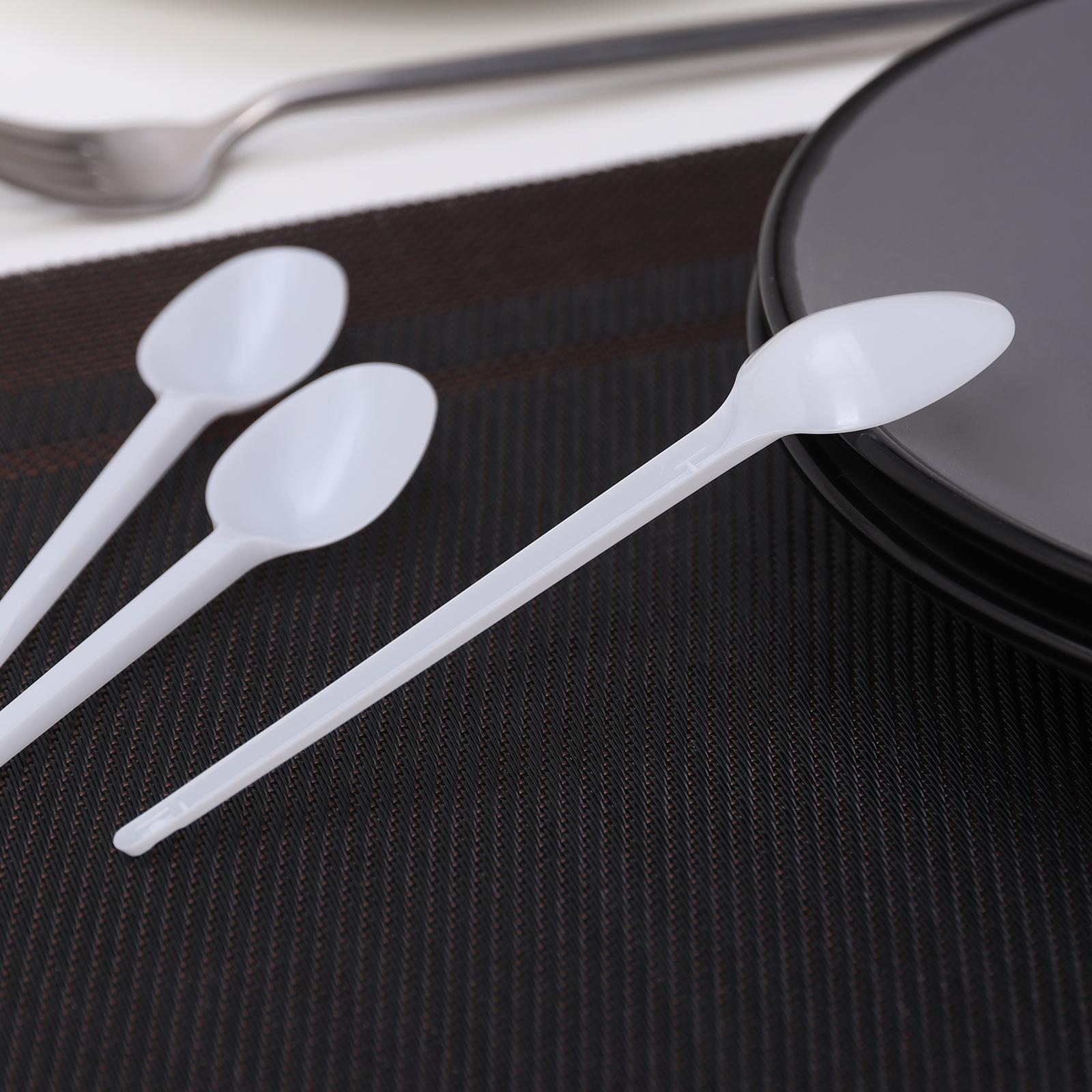 Набор одноразовых ложек чайных, 12,5 см, 12 шт, цвет белый