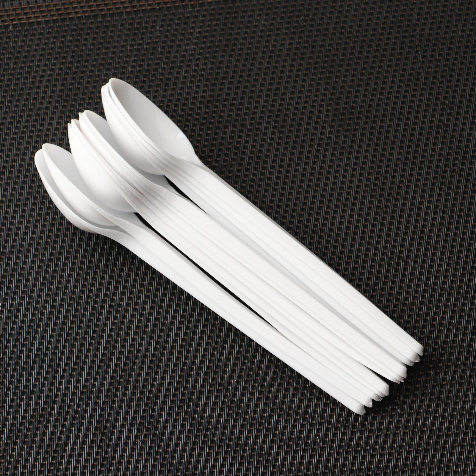 Набор одноразовых ложек чайных, 12,5 см, 12 шт, цвет белый