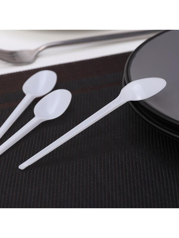 Набор одноразовых ложек чайных, 12,5 см, 12 шт, цвет белый