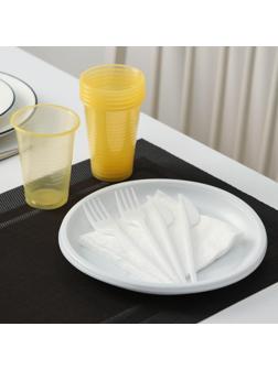 Набор одноразовой посуды на 6 персон «Пикничок», цвет МИКС