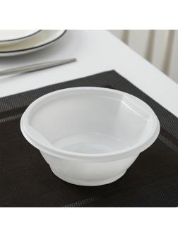 Набор одноразовых тарелок для супа, 600 мл, 12 шт, цвет белый
