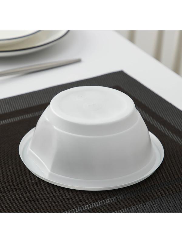 Набор одноразовых тарелок для супа, 600 мл, 12 шт, цвет белый