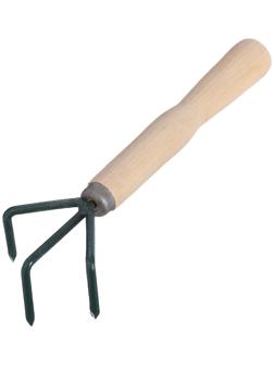 Рыхлитель, длина 24 см, 3 зубца, деревянная ручка, Р-3-1 м