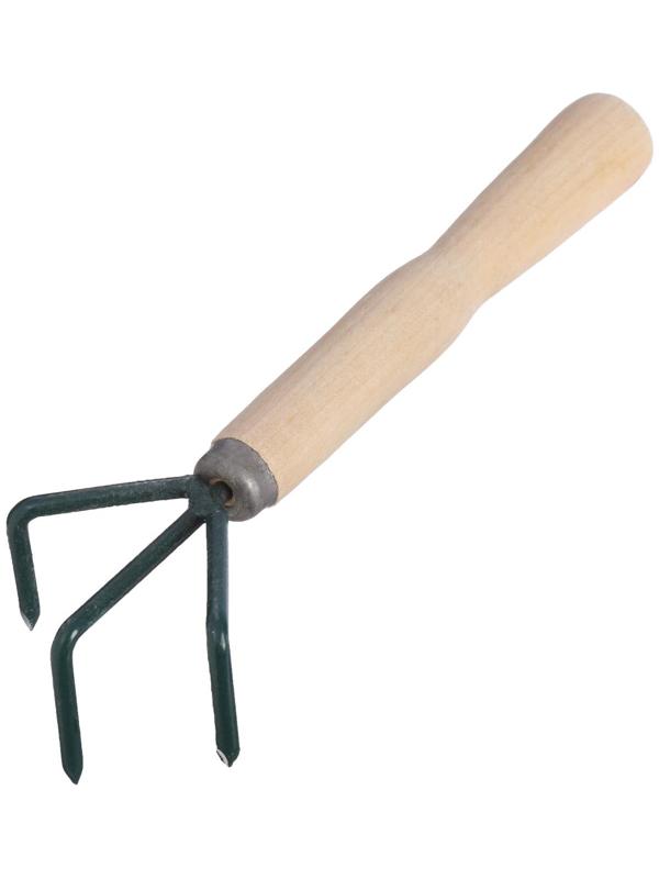 Рыхлитель, длина 24 см, 3 зубца, деревянная ручка, Р-3-1 м