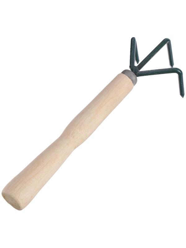 Рыхлитель, длина 24 см, 3 зубца, деревянная ручка, Р-3-1 м