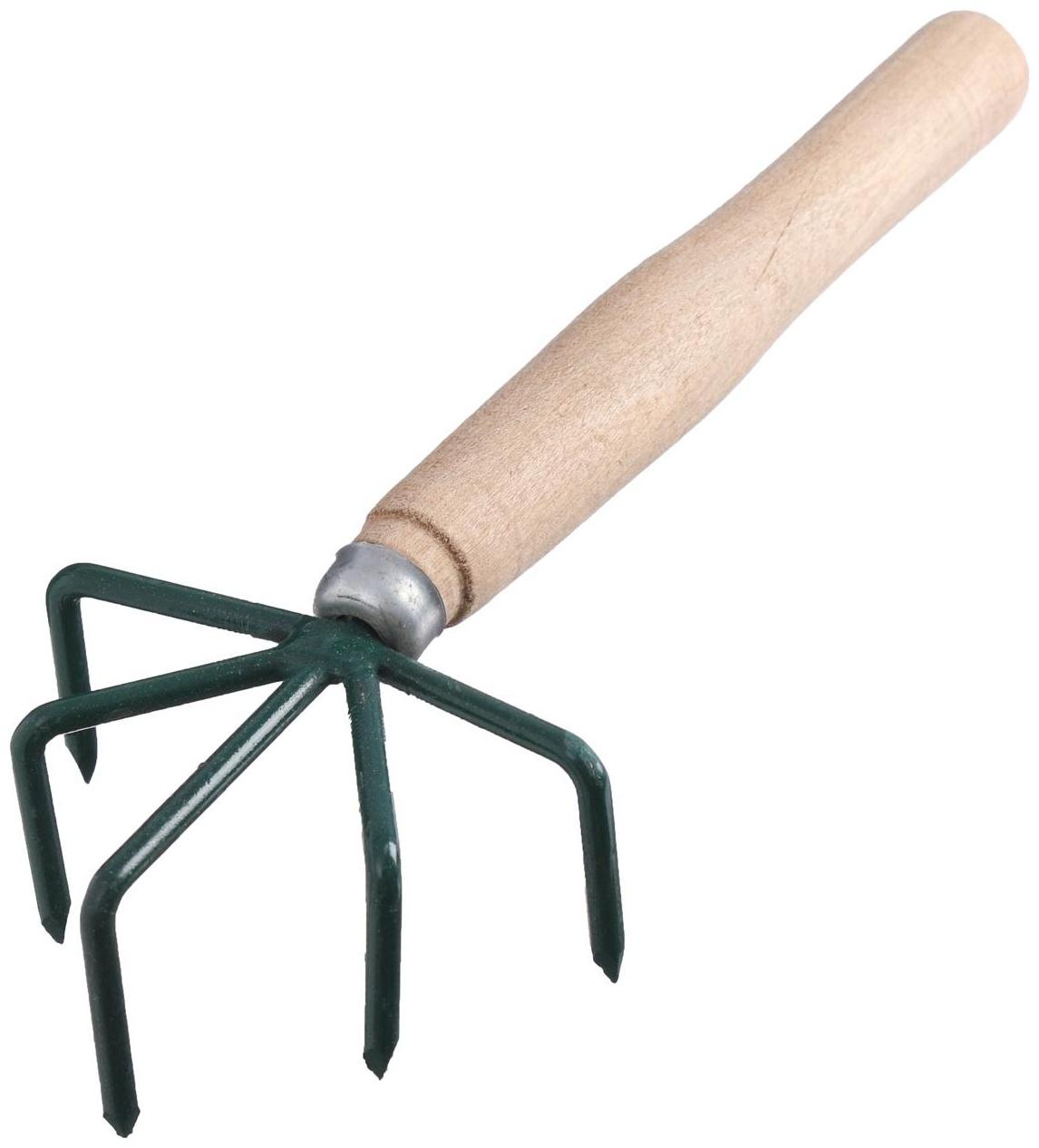Рыхлитель, длина 25 см, 5 зубцов, деревянная ручка, Р-5 м