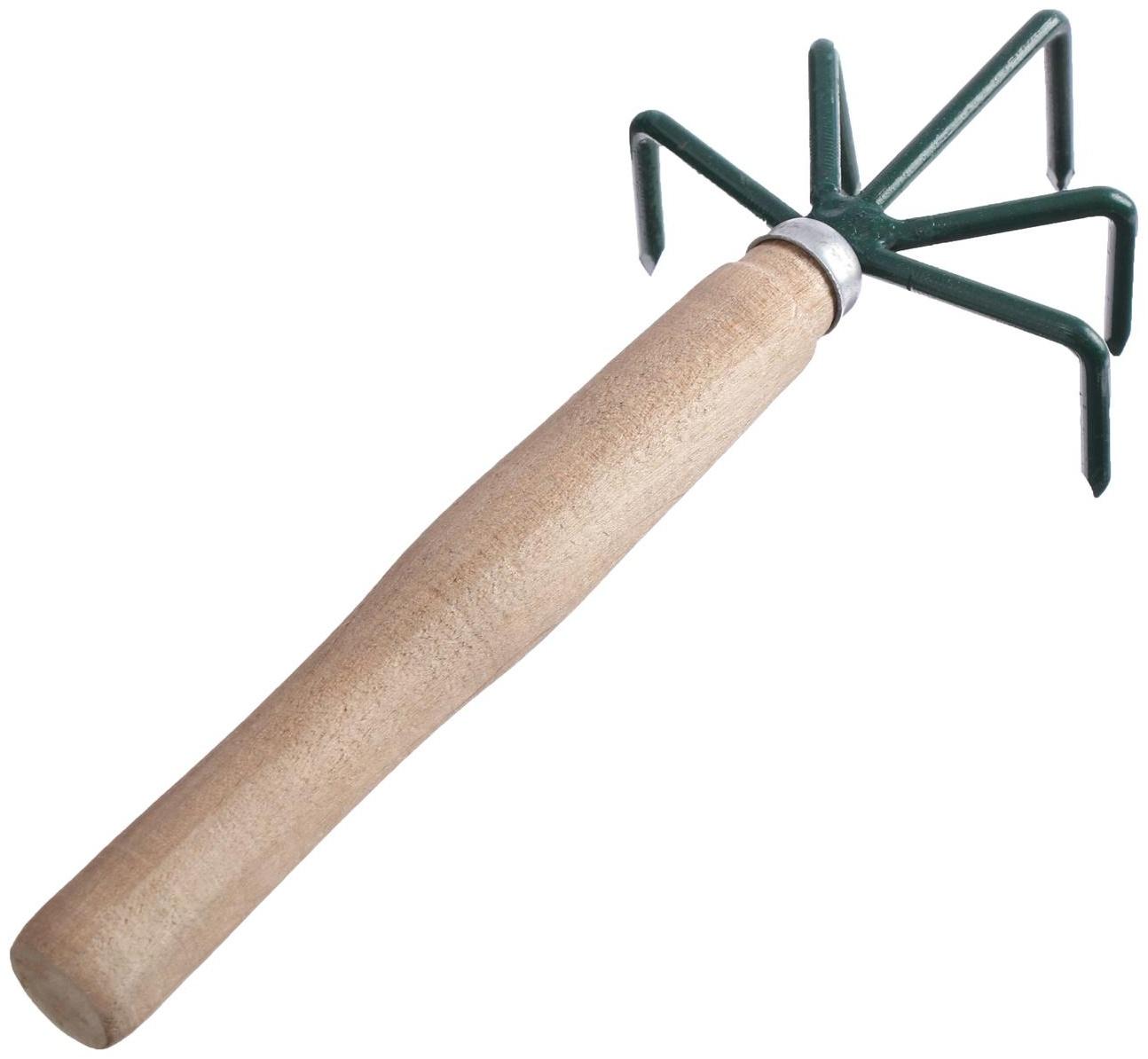 Рыхлитель, длина 25 см, 5 зубцов, деревянная ручка, Р-5 м